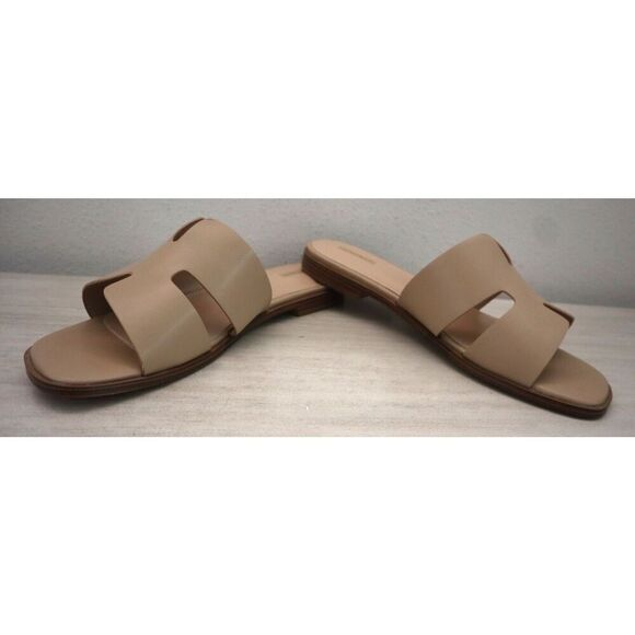 Cushionaire Women's Sz 12W Tan Voyage Slide Sandals + Memory Foam - Picture 5 of 16
